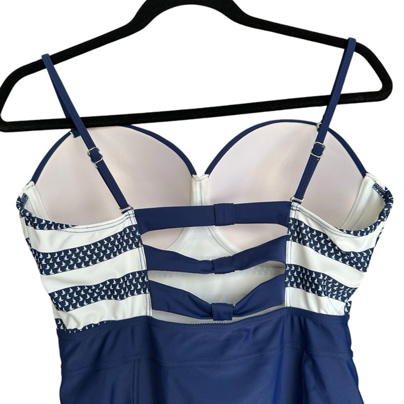 Retro VENUS Nautical One Piece Boosting Wire Support Swimsuit Size 14 - Picture 5 of 11